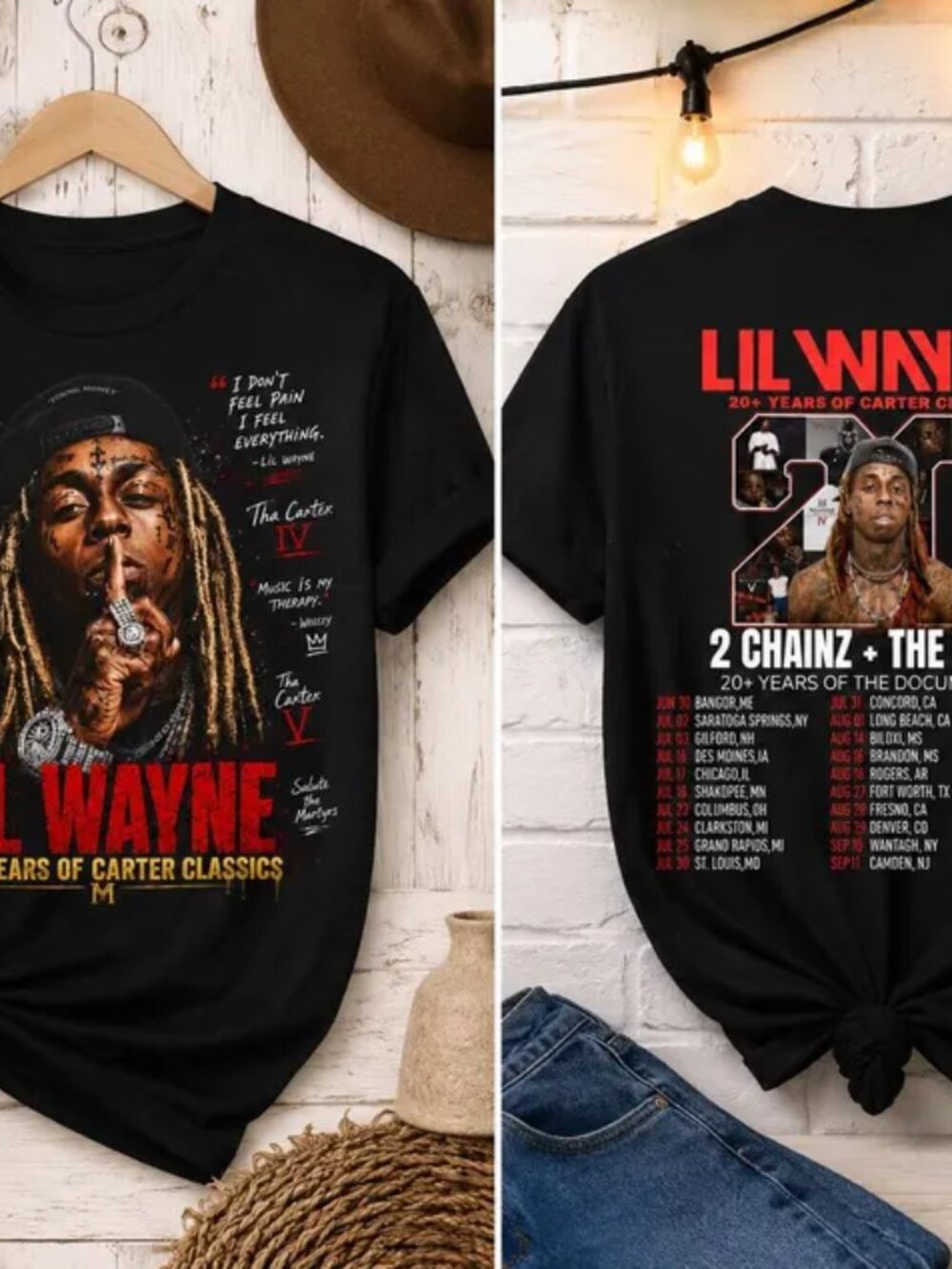Lil Wayne Concert Shirt 2026 Tour Tee Unisex Graphic T-Shirt